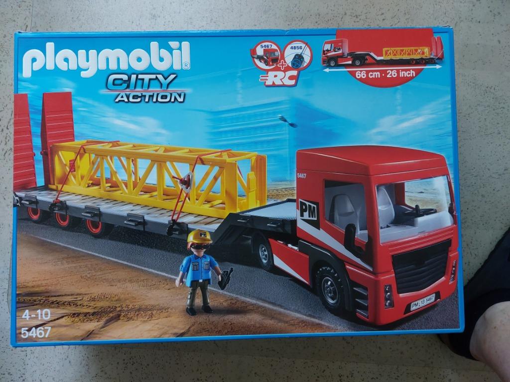 playmobil city action 5467 voertuig zwaar transport, Ophalen of Verzenden, Gebruikt, Complete set