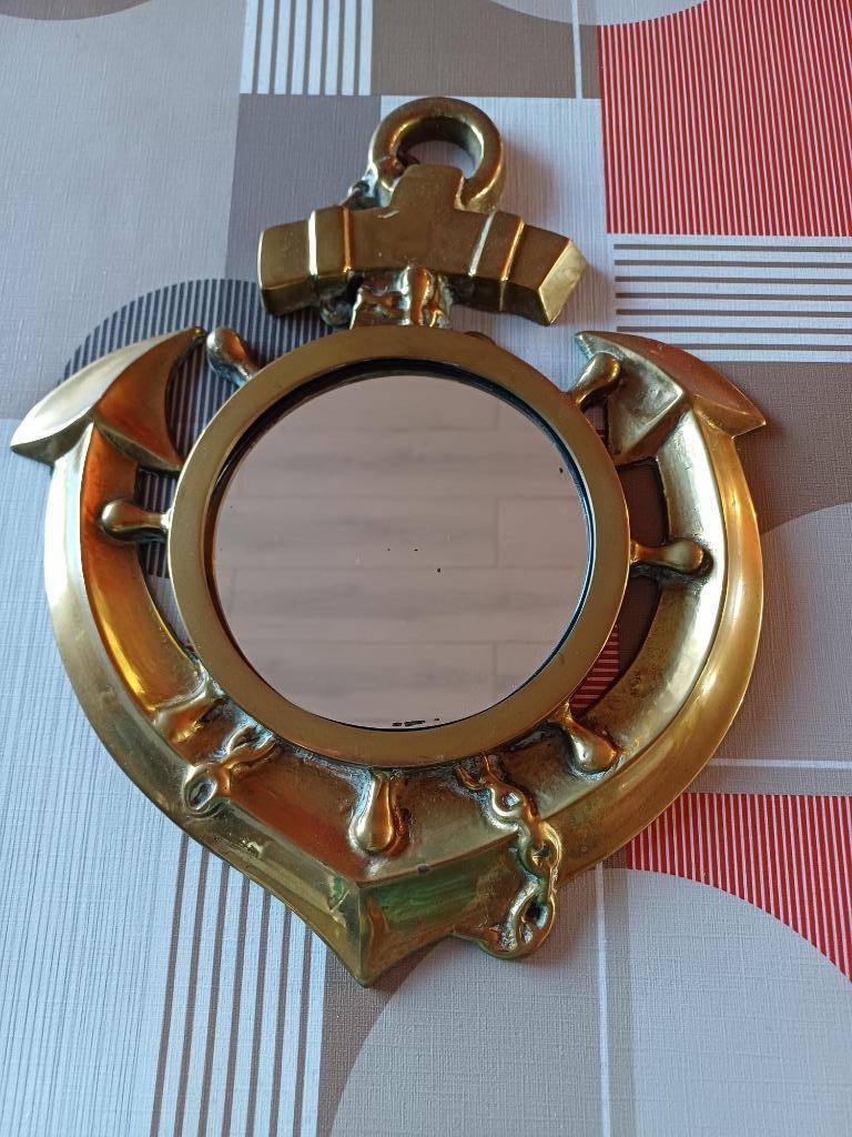 Spiegel met brons, Ophalen, Rond, Minder dan 50 cm, Minder dan 100 cm