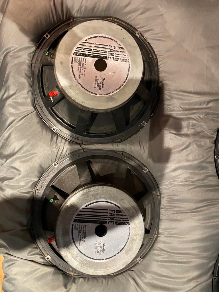 Vintage Fane woofers 15” 400 Watt, Ophalen of Verzenden, Gebruikt