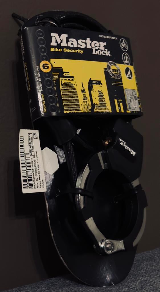 MASTER LOCK Masterlock zwart handboeienslot voor scooters, Ophalen of Verzenden, Nieuw