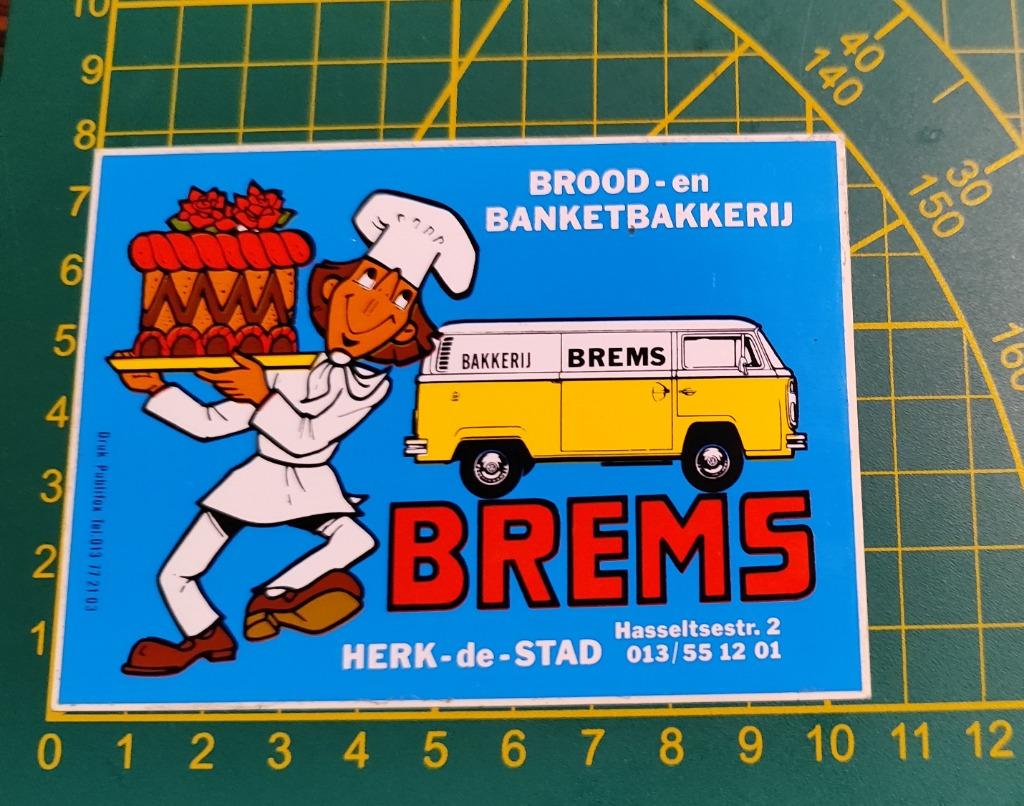 Sticker Volkswagen T2 bestelwagen bakker Herk de stad, Verzamelen, Ophalen of Verzenden