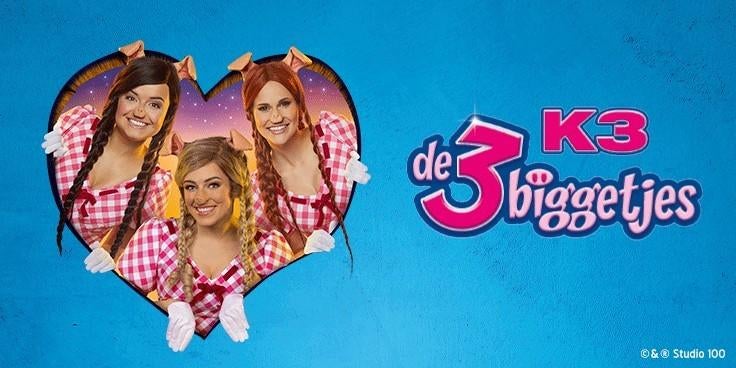 Stickers Ah - K3 de 3 biggetjes, Ophalen of Verzenden