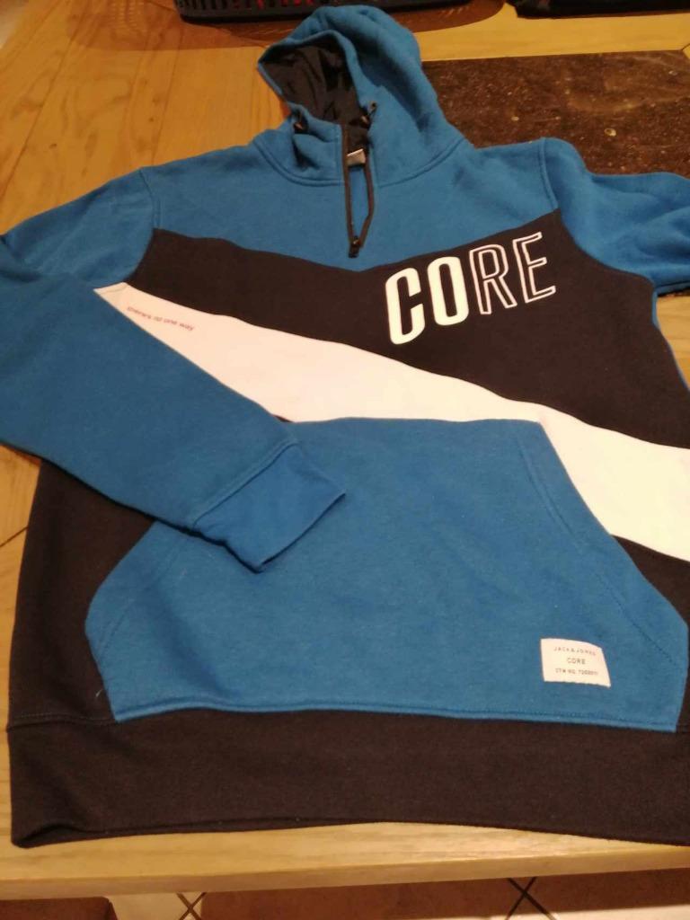 Trui blauw merk jack and jones – maat m, Kleding | Heren, Ophalen of Verzenden, Maat 48/50 (M), Blauw, Gedragen