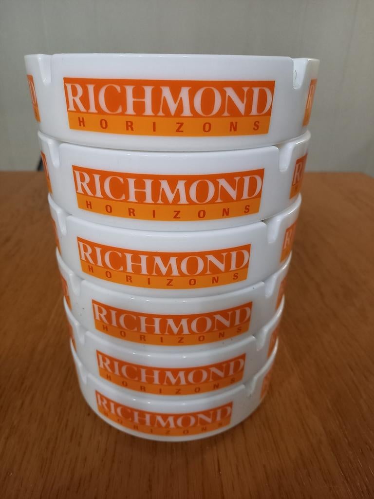6  GRAND CENDRIERS RICHEMOND HORIZONS 12,5CM 5€ PIÈCE, Enlèvement, Neuf