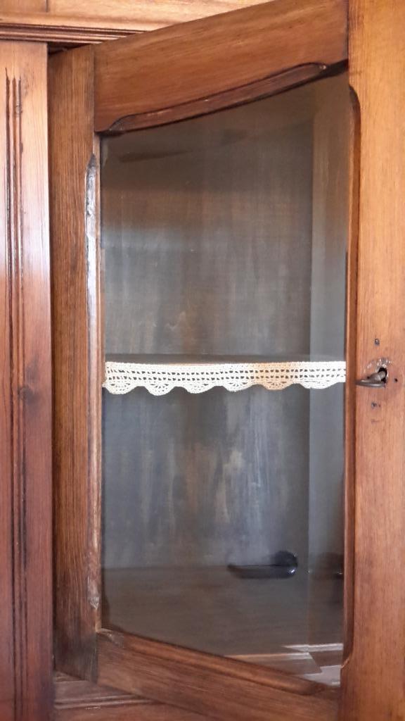 ARMOIRE ANCIENNE 2 pièces Vitrine ancienne Liège deuxcorps, Antiquités & Art, Enlèvement