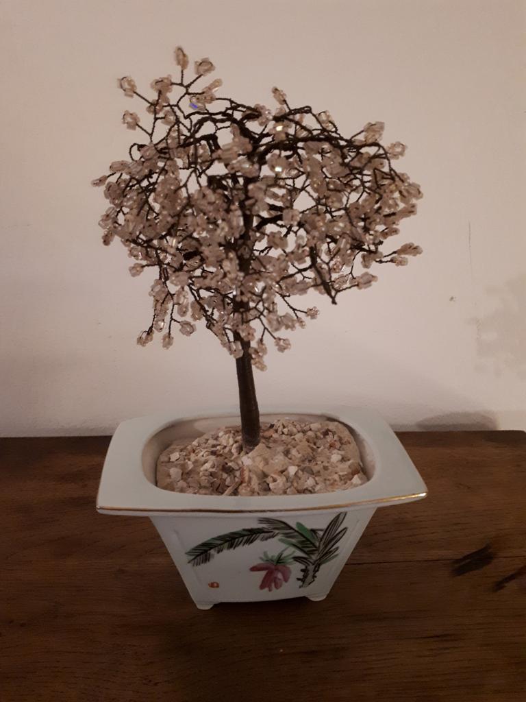 Bonzai boompje met pareltjes, Ophalen of Verzenden, Zo goed als nieuw