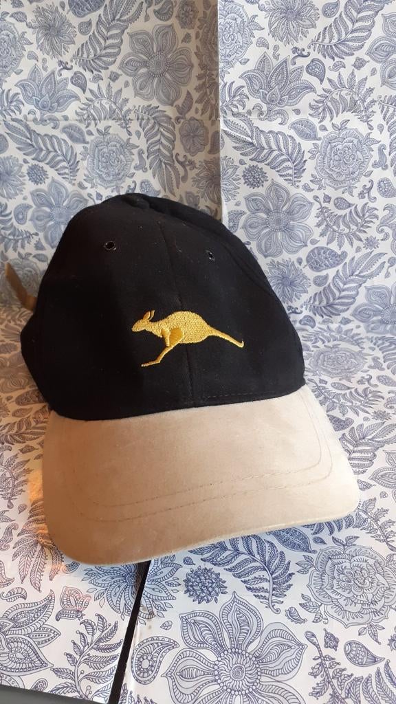 Casquette homme noir et beige motif kangourou, Enlèvement ou Envoi, Neuf, Casquette