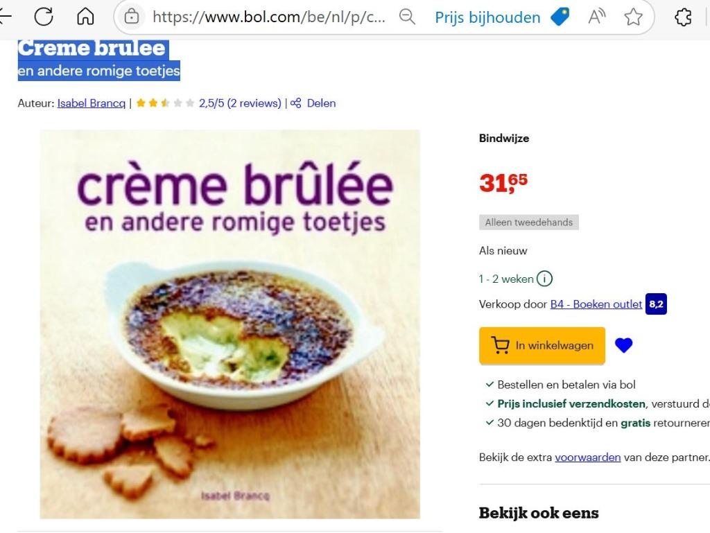 Crème brûlée et autres desserts crémeux, NOUVEAU, Livres, Livres de cuisine, Neuf, Gâteau, Tarte, Pâtisserie et Desserts, Enlèvement ou Envoi