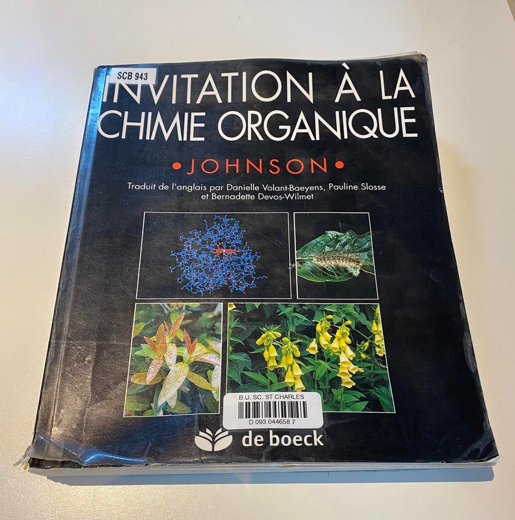 Livre Invitation à la chimie organique, Enlèvement ou Envoi, Utilisé, Enseignement supérieur