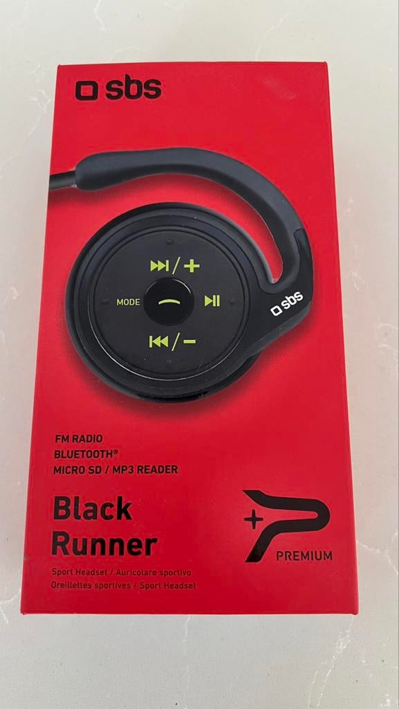 Sport headset met bluetooth, radio en micro sd, Ophalen of Verzenden, Zo goed als nieuw, Overige accessoires, SBS