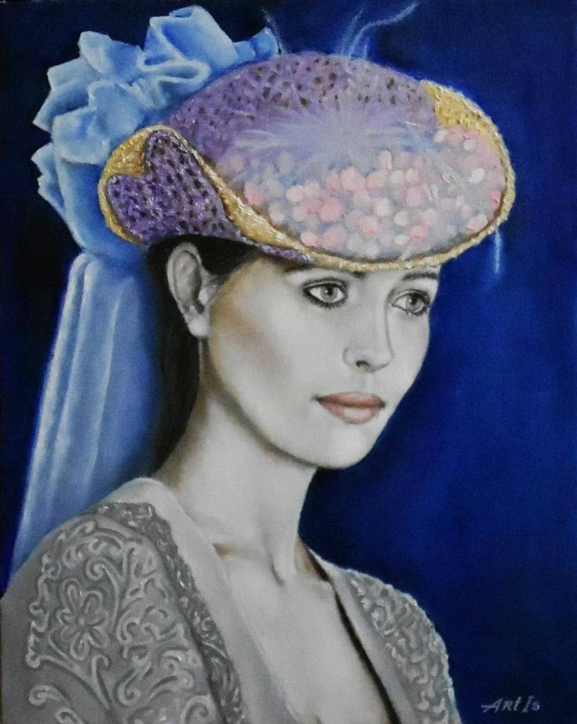 “Portret van een edelvrouw” Schilderij, Antiek en Kunst, Verzenden