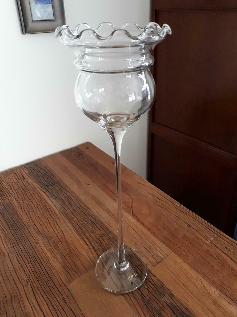 Decoratieve kelk/vaas in portugees glas, multifunctioneel., Ophalen