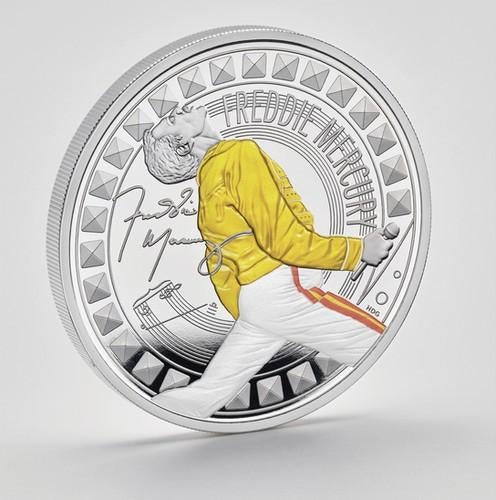 Freddie Mercury 2025 Britse £5 Kleuren munt sealed QUEEN, Ophalen of Verzenden, Nieuw