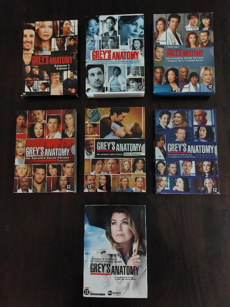7 DVD boxen Grey's Anatomy, Vanaf 12 jaar, Ophalen, Boxset