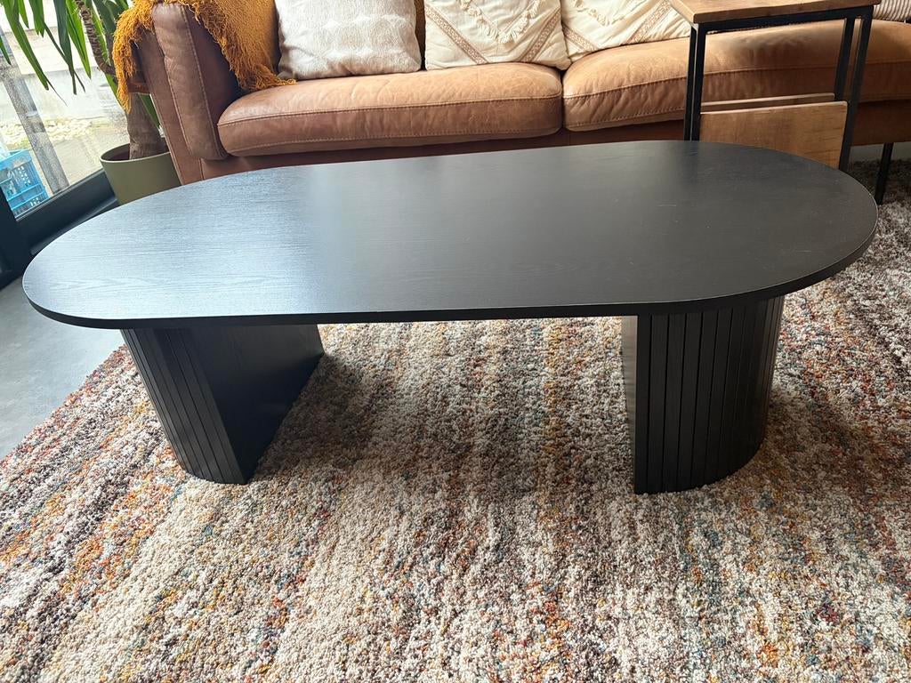 Zwarte salontafel, Ophalen, Overige materialen, Gebruikt, 100 tot 150 cm