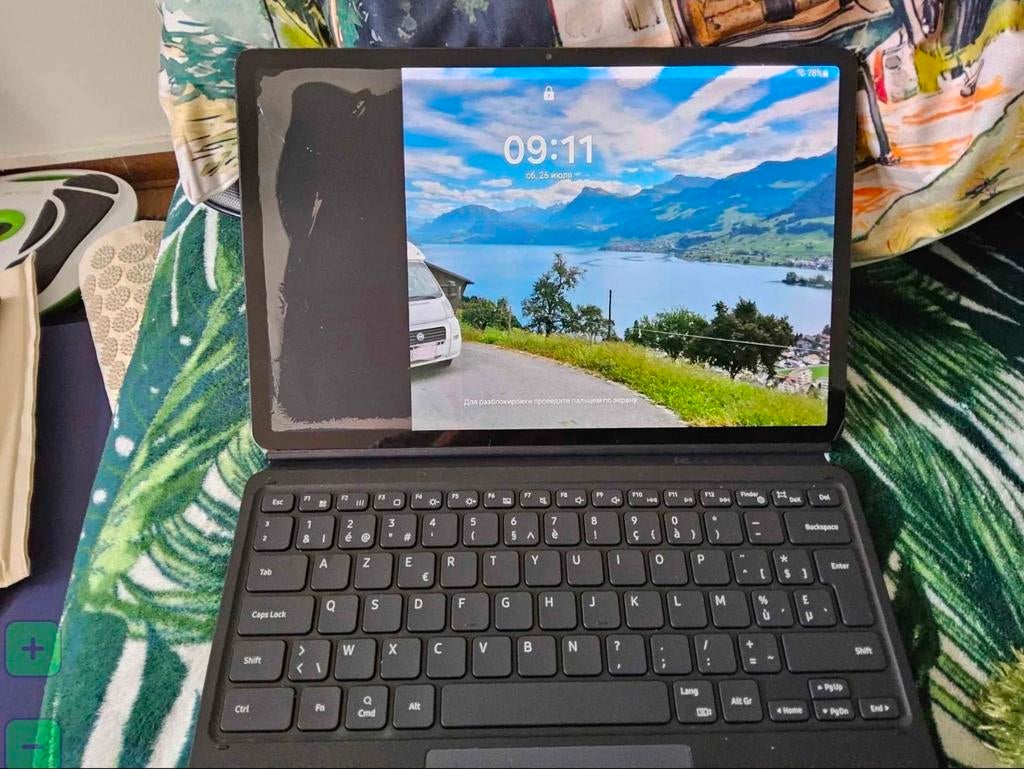 Samsung tab s7 +  met keyboard. Gebroken scherm,, Enlèvement, Azerty
