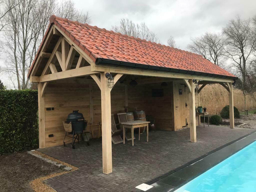 veranda, aanbouw, poolhouse, eiken bijgebouw, bestrating, Verzenden, Nieuw, Overige typen