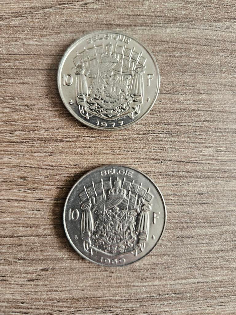 10 Belgische frank (2 stukken), Enlèvement