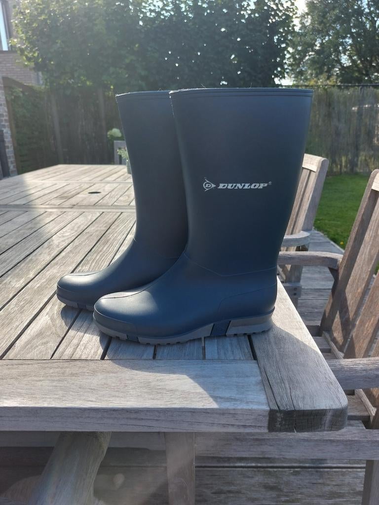 Dunlop laarzen kinderen maat 35 blauw, Kinderen en Baby's, Ophalen of Verzenden, Zo goed als nieuw