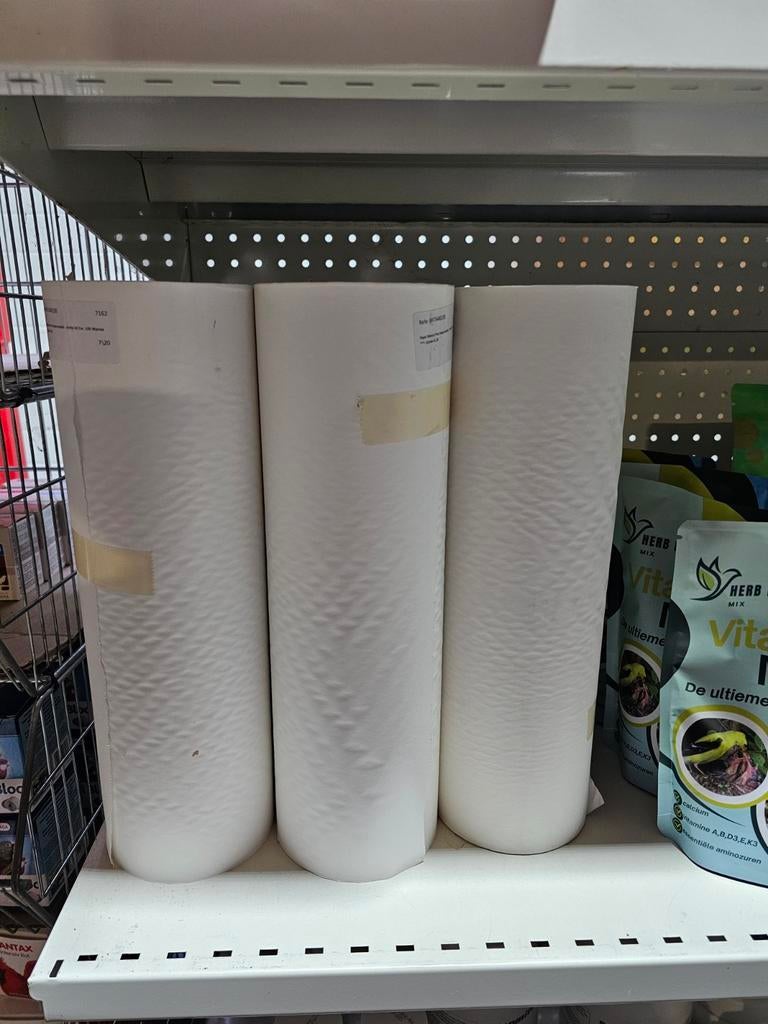 Wit Fijn Waterdicht Papierrol - 35cm  - 100m - Moldes Ave, Ophalen, Volière