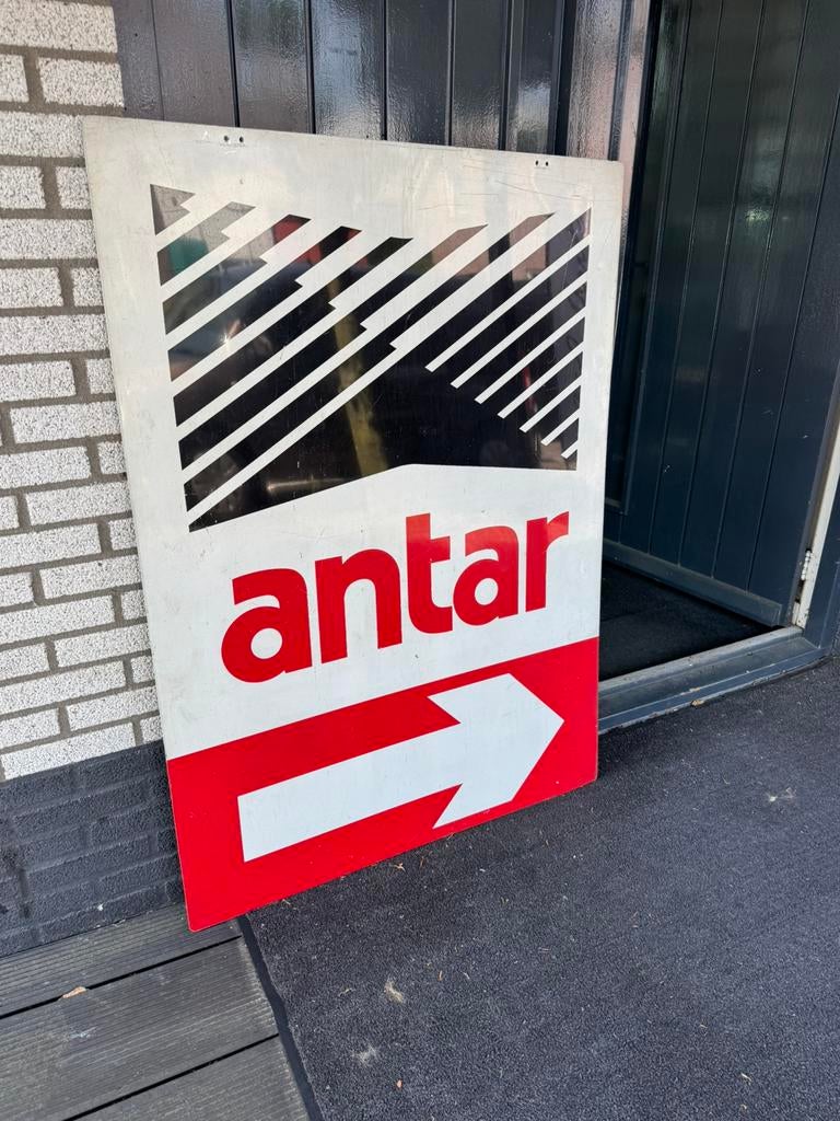 antar oud groot garage reclamebord, Ophalen, Gebruikt, Reclamebord