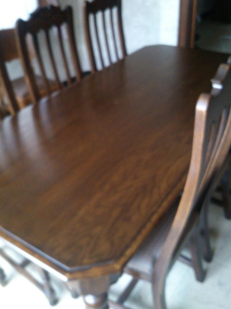 tafel en 6 stoelen, ook afzonderlijk te koop eik, Huis en Inrichting, Ophalen, Eikenhout, 50 tot 100 cm, Zo goed als nieuw
