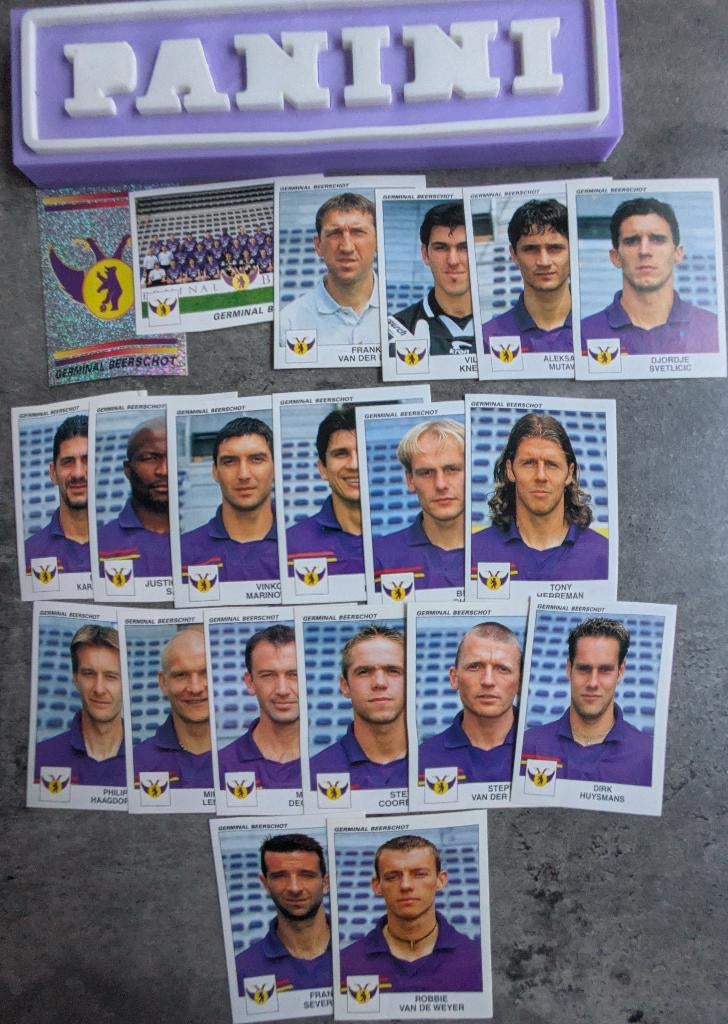 PANINI STICKERS 20X FOOTBALL 2001 GERM.BEERSCHOT  VOETBAL, Verzenden, Nieuw