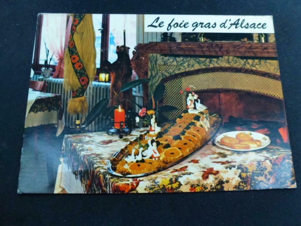 prentkaart  Le foie gras d'Alsace, Verzenden, Gelopen, Frankrijk