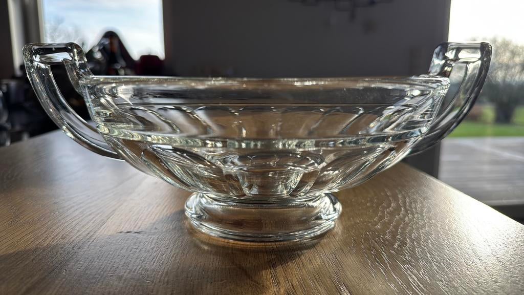 Plat, saladier, coupe cristal transparent Val Saint Lambert, Antiek en Kunst, Ophalen