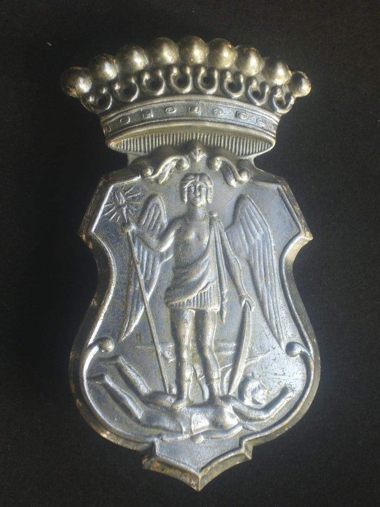 Emblème de casque en feutre Adrian Police ville de Bruxelles, Envoi, Autres, Emblème ou Badge