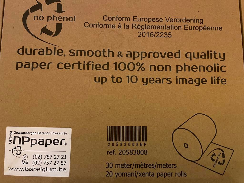 Doos van 20 Yomani papierrollen – 578 mm – 30 meter, Ophalen, Zo goed als nieuw, Overige typen