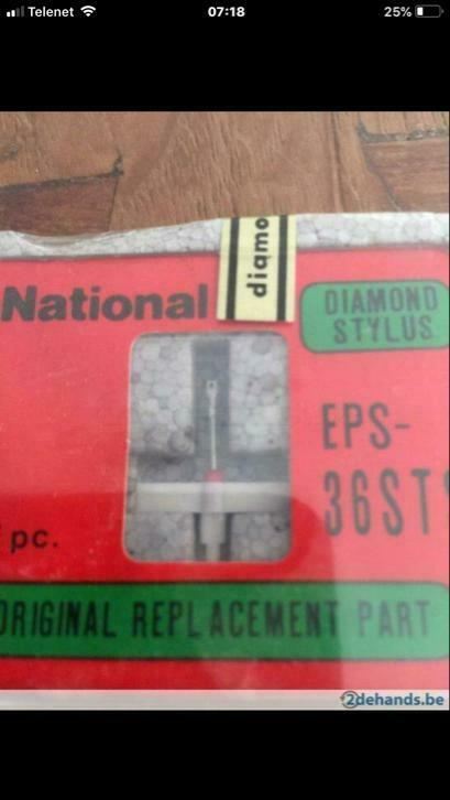National nieuwe platenspeler naald eps36stsd in doosje, Enlèvement, Neuf, Tourne-disque