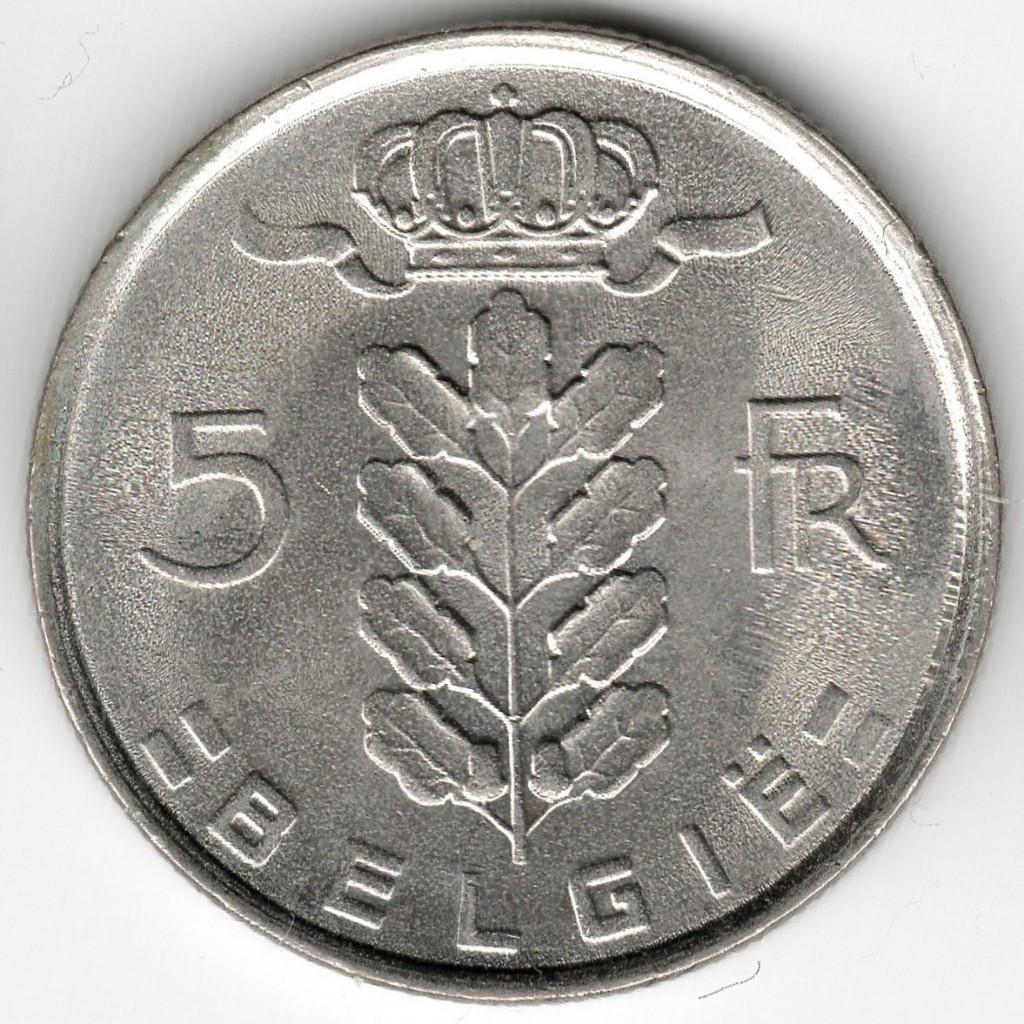 Belgique : 5 Francs 1979 NL Morin 591 Ref 13709, Enlèvement ou Envoi, Métal, Monnaie en vrac