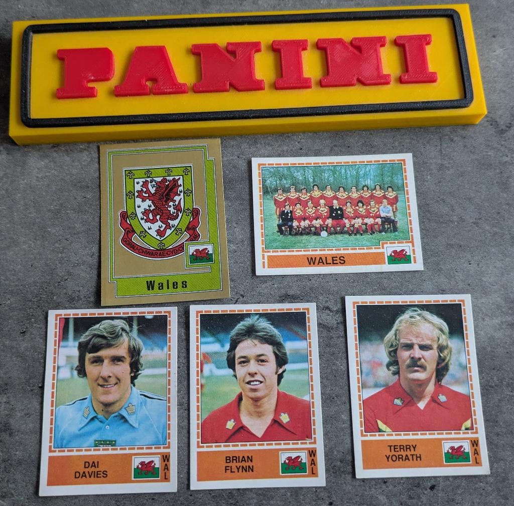 AUTOCOLLANTS PANINI FOOT EUROPE 80 PAYS DE GALLES, 5X rares, Envoi, Neuf