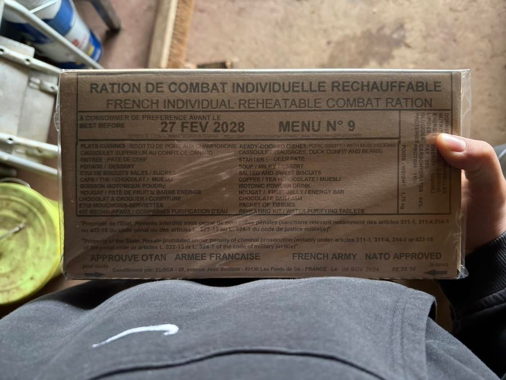 Ration de survie, Collections, Enlèvement ou Envoi, Armée de terre, Autres types