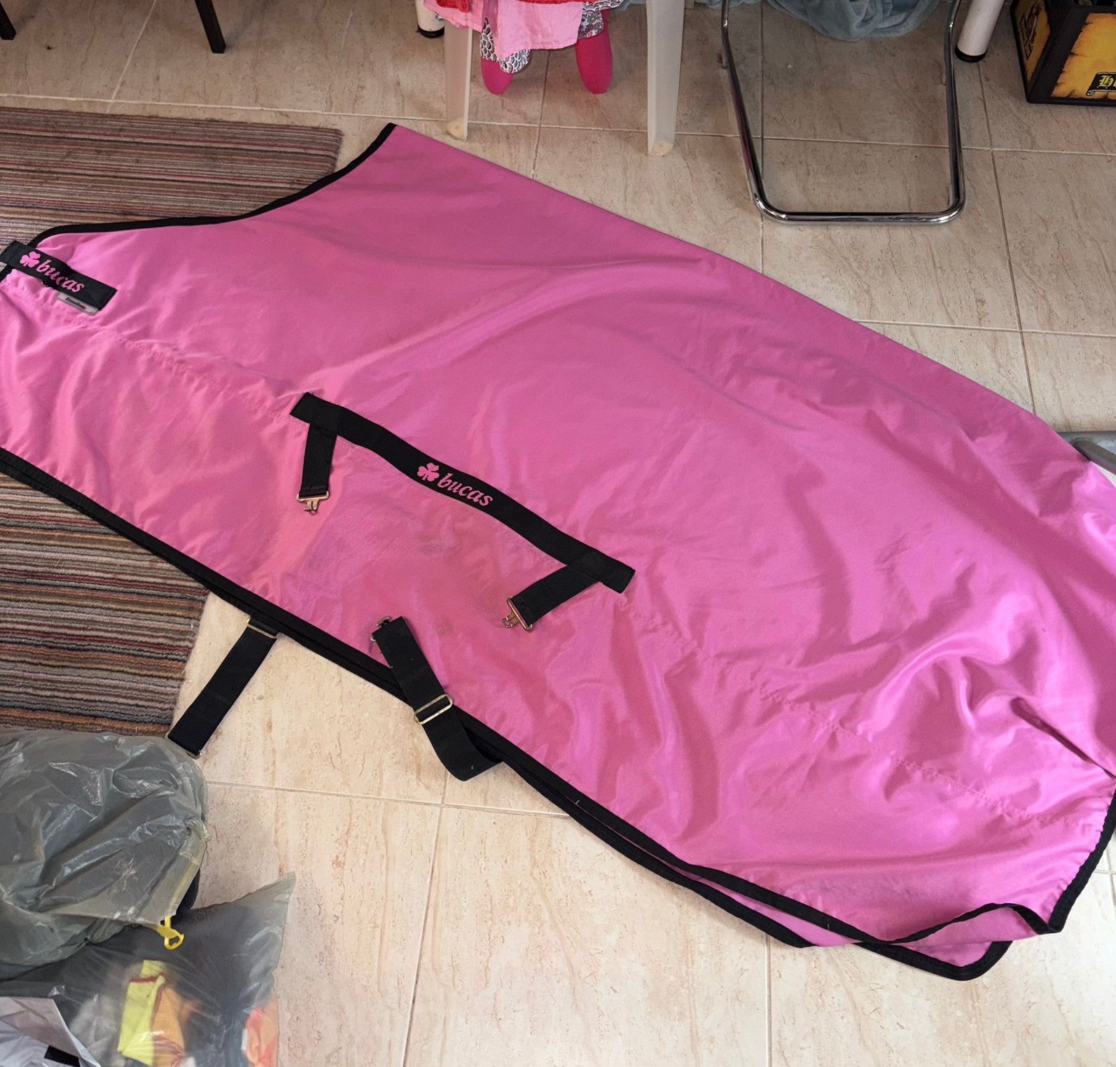 Bucas twill sheet maat 205/155, Bucas, Ophalen of Verzenden, Zo goed als nieuw, Roze