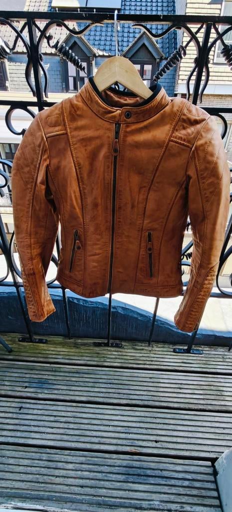 Veste de moto pour femme à vendre Richa en cuir de buffle, Enlèvement ou Envoi, Taille 36 (S), Comme neuf, Brun