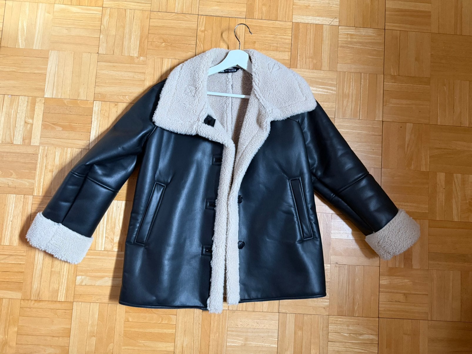 Zara jas van imitatieleer, Kleding | Dames, Jassen | Winter, Ophalen, Zo goed als nieuw
