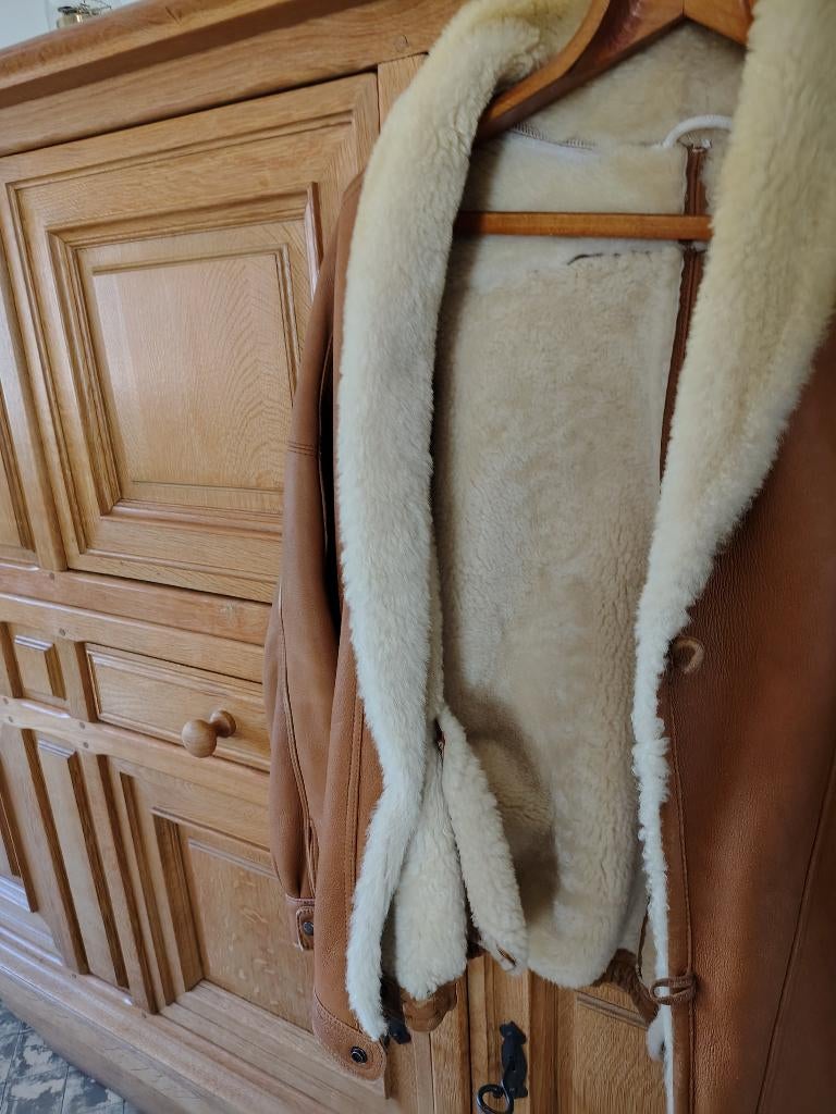 Lederen winterjas heren in schaapsleder, Kleding | Heren, Jassen | Winter, Ophalen, Maat 52/54 (L)