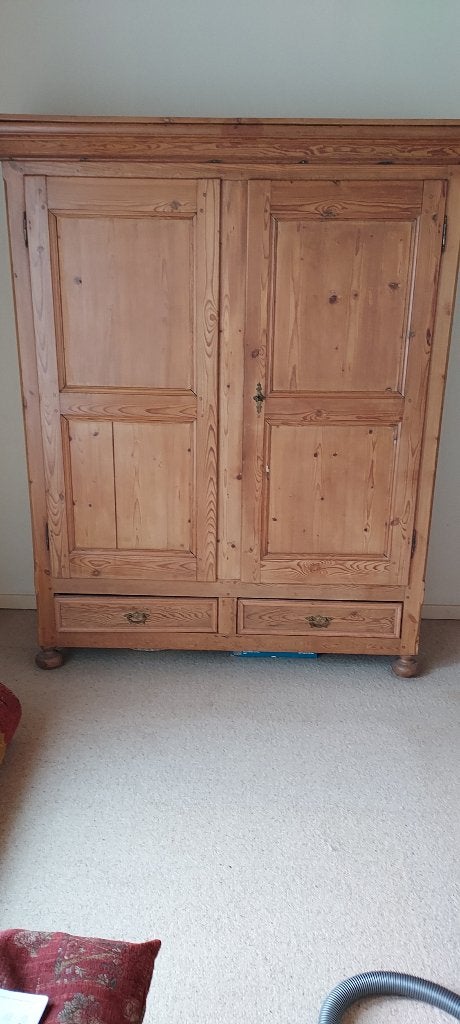 Oude kledingkast, Huis en Inrichting, Ophalen, Met lade(s), Gebruikt, 100 tot 150 cm