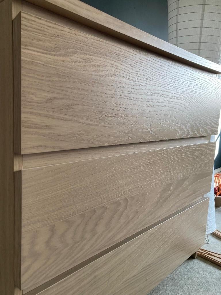 MALM Ladekast - eikenfineer - Perfecte staat!, 3 ou 4 tiroirs, 25 à 50 cm, Moins de 100 cm, Comme neuf