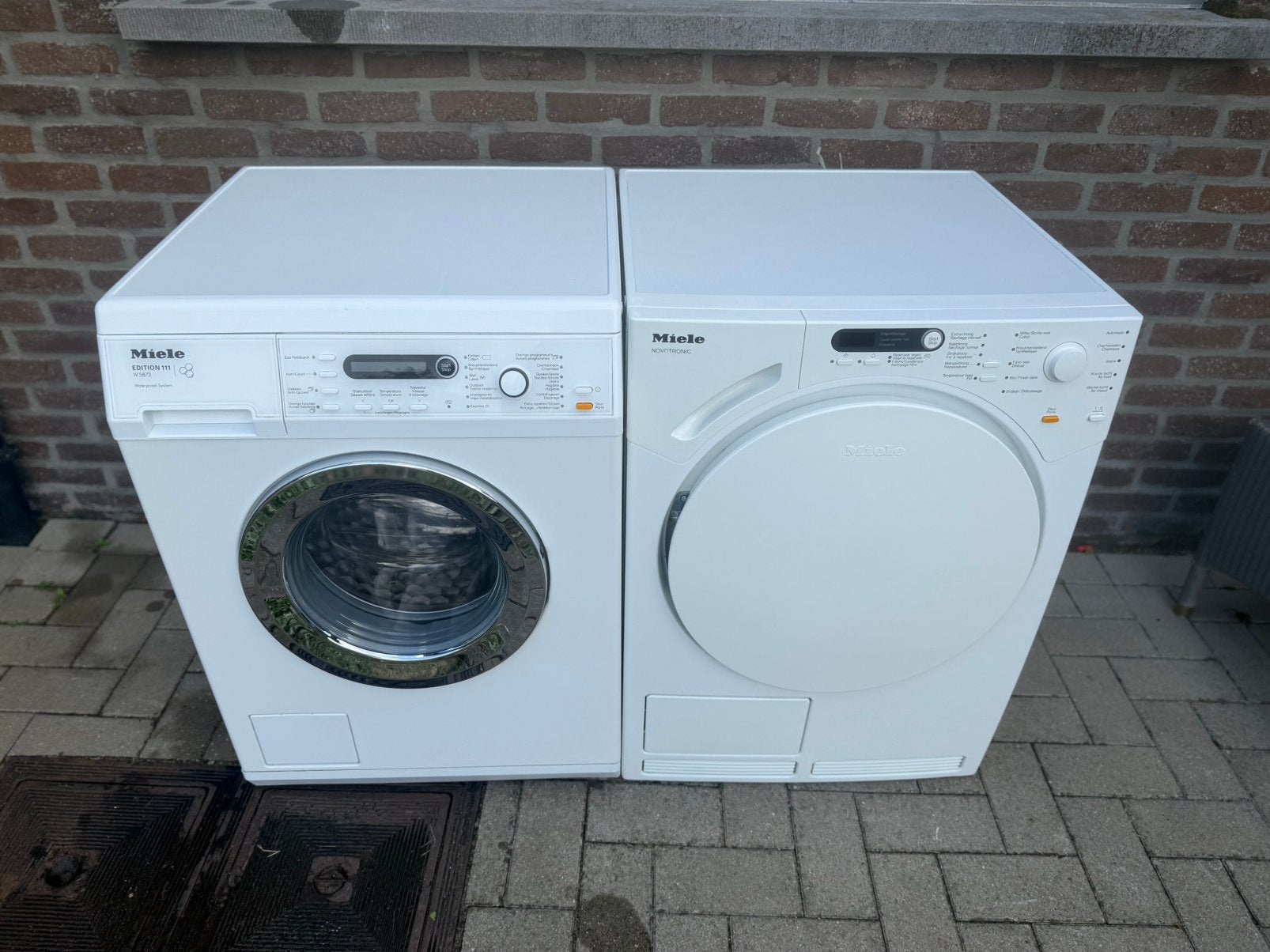 Wasmachine en droogkast Miele werken perfect met buis 8KG, Elektronische apparatuur, Ophalen, Zo goed als nieuw