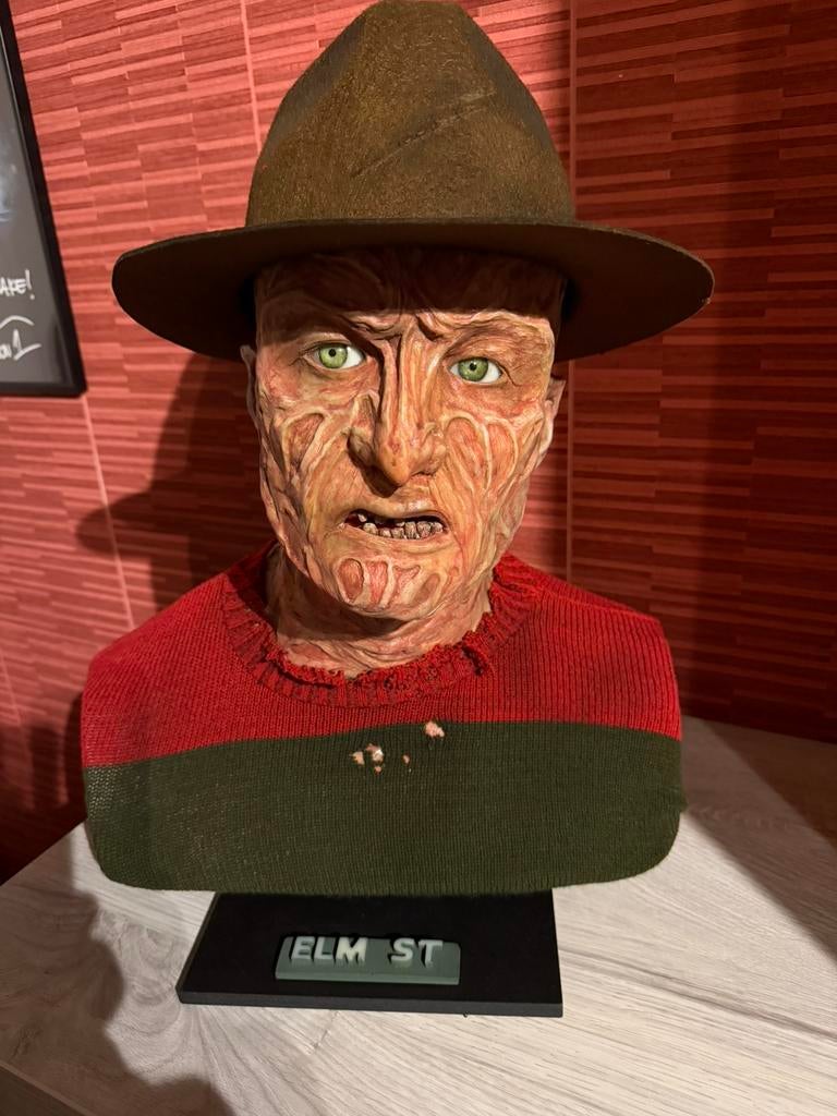 FREDDY KRUEGER LIVE SIZE BUST, Verzamelen, Ophalen of Verzenden, Nieuw, Film, Actiefiguur of Pop