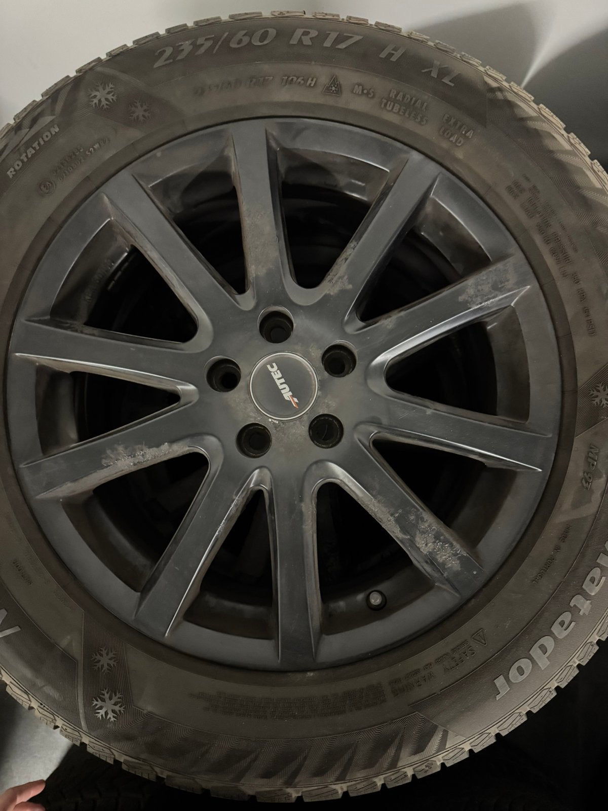 4 jantes AUTEC 17” pneus hiver Volvo Ford 5x108, Pneus hiver, Enlèvement, Pneu(s), 17 pouces
