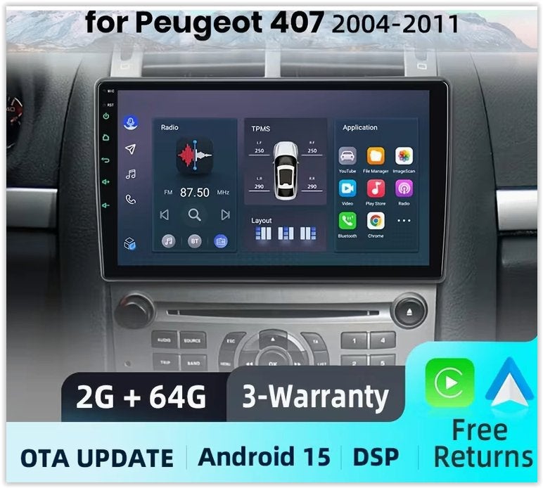radio cd gps pour Peugeot 407/ 2004, 2005, 2006, 2007, 2008, Enlèvement ou Envoi, Neuf