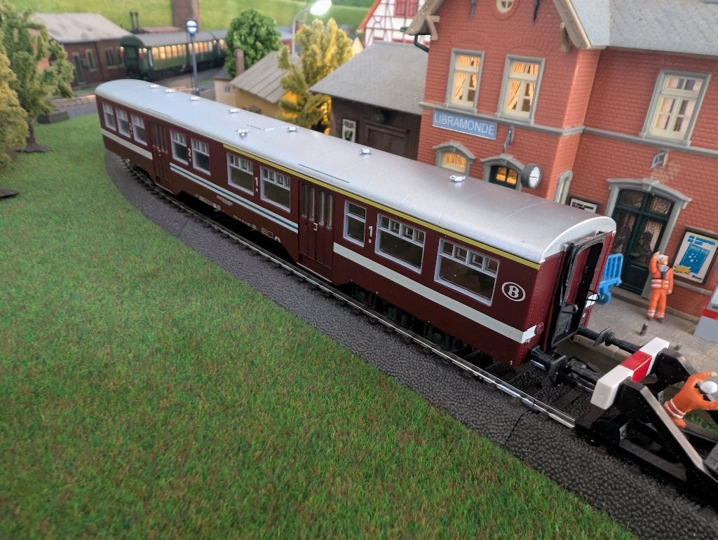 NMBS SNCB | Märklin 43531 | M2 AB Bordeaux | LED |, Hobby en Vrije tijd, Wisselstroom, Gebruikt, Wagon, Ophalen of Verzenden