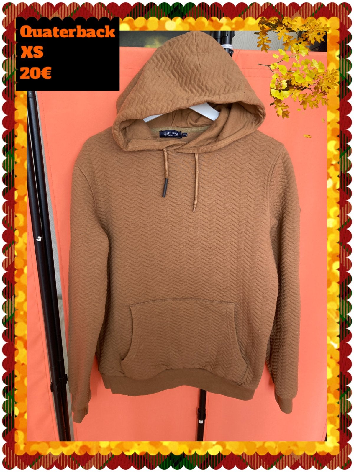 Hoodie heren XS.  Quaterback, Ophalen of Verzenden, Zo goed als nieuw, Maat 46 (S) of kleiner, Bruin