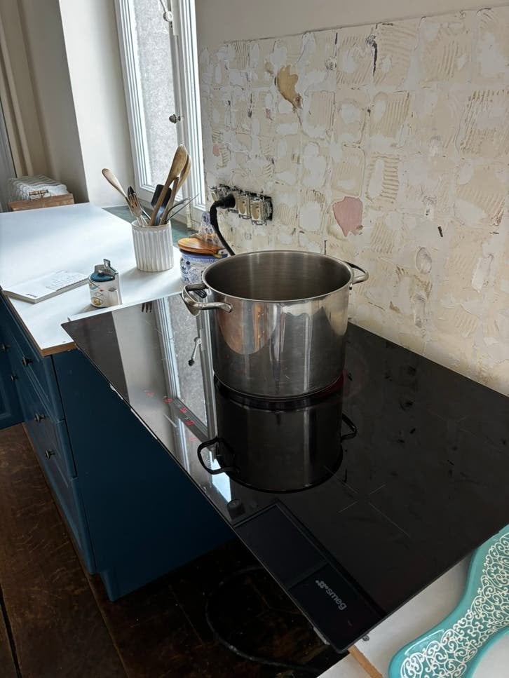 Taque vitroceramique SMEG 90 cm 5 foyers, Electroménager, Enlèvement, Comme neuf