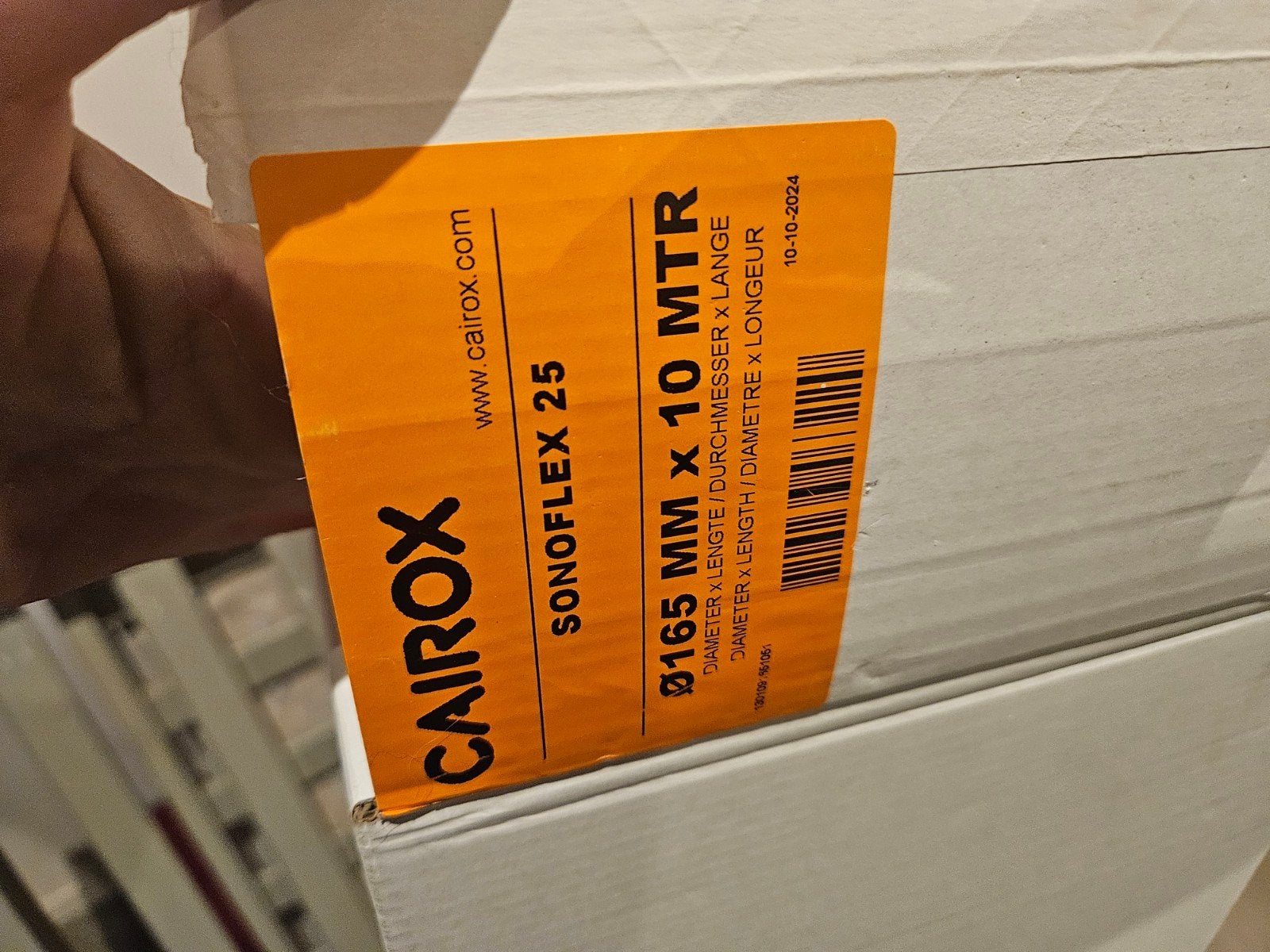 Geïsoleerde ventilatieslang 165 mm x 10 m, Ophalen, Zo goed als nieuw