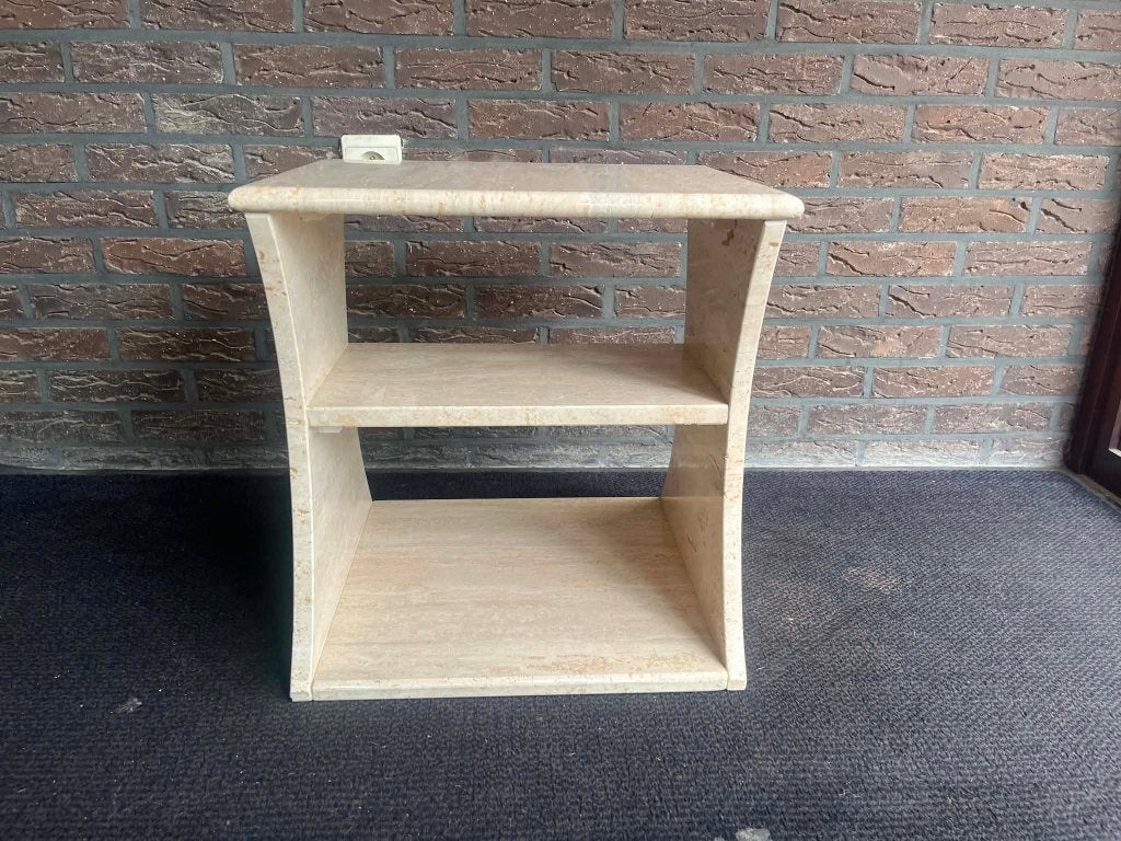 Travertin bijzettafel  / kastje, Huis en Inrichting, Ophalen of Verzenden